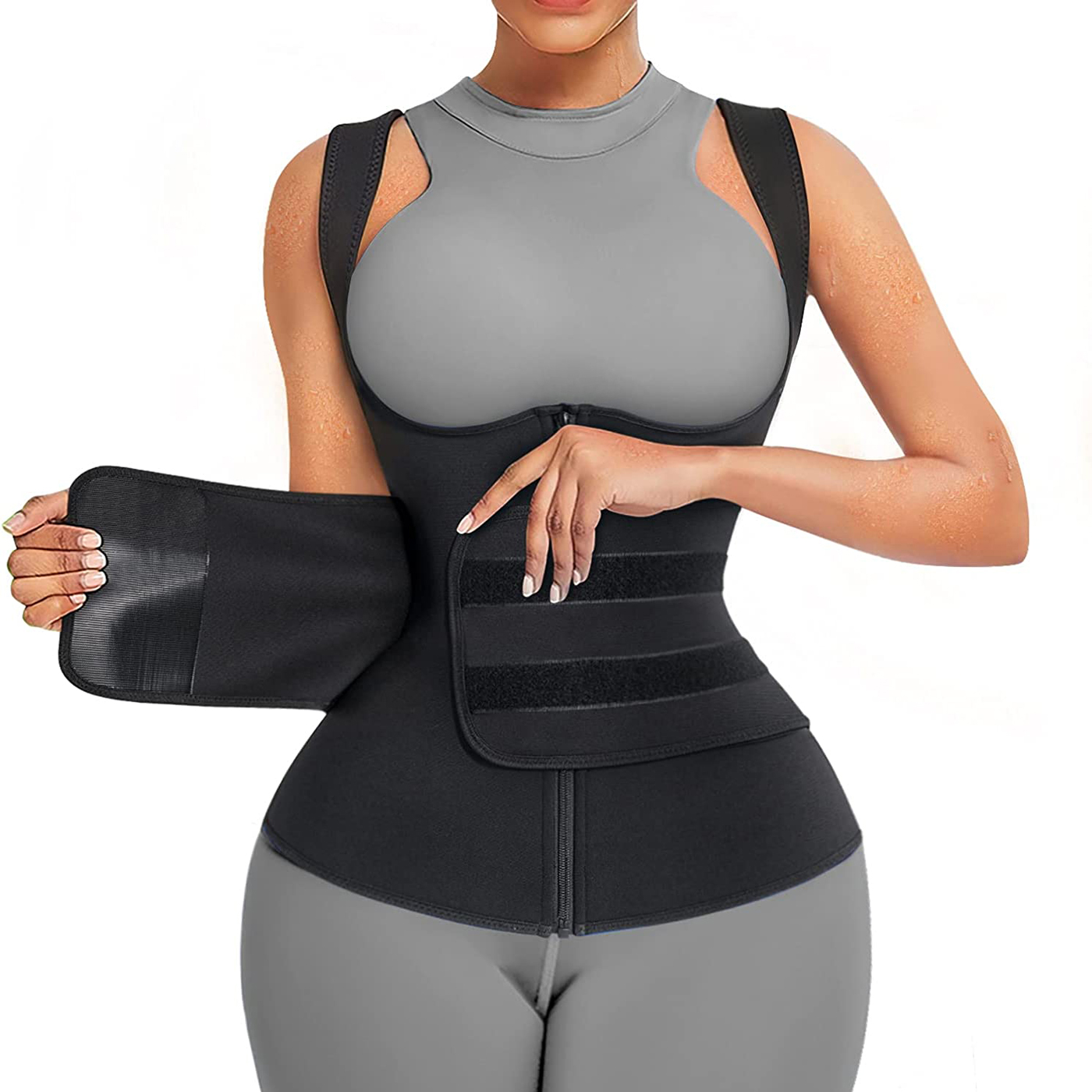 女性用ネオプレン製サウナスーツ、サウナ用スウェットベスト、ウ - Sweat Waist Trainer Belt Neoprene のレビューと価格