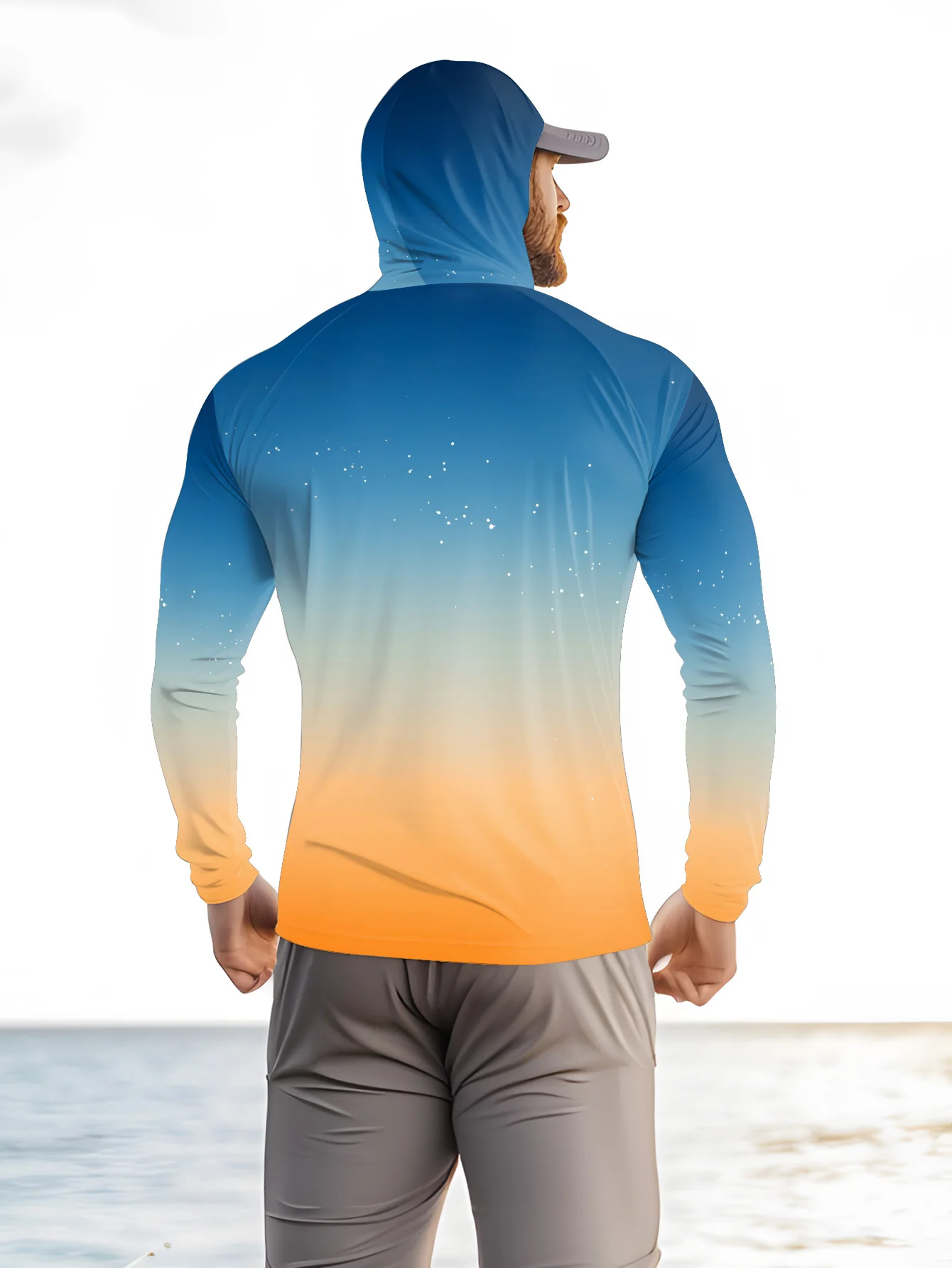 メンズ用フィッシングシャツ、フード付き、UPF（紫外線防御指 - Hiking のレビューと価格